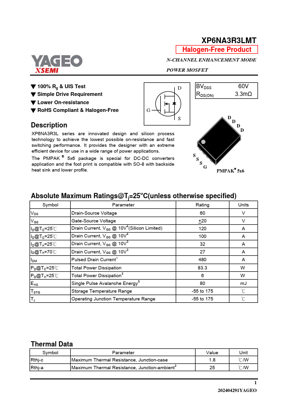 XP6NA3R3LMT Datasheet Preview