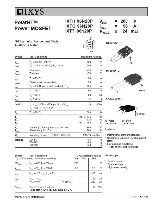 IXTQ96N20P