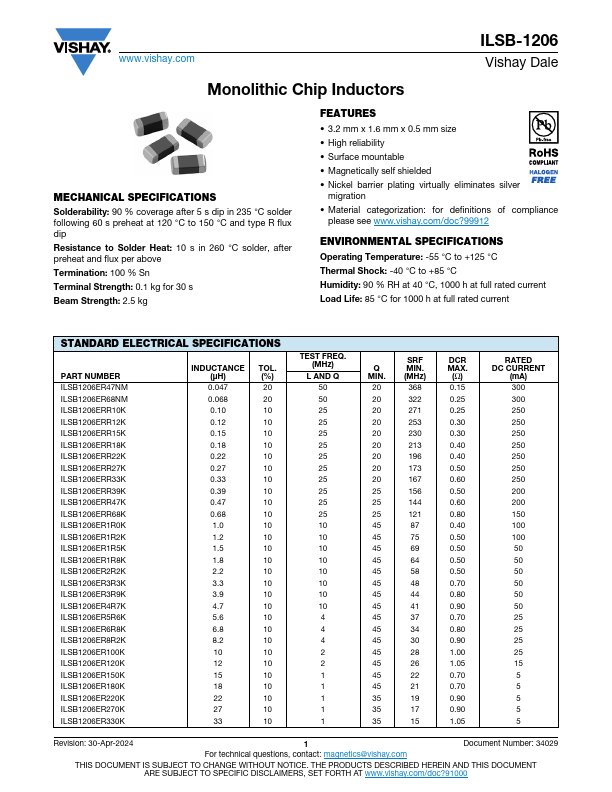  Datasheet Preview Page 1