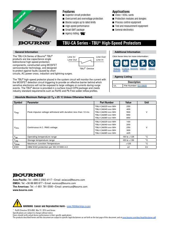 TBU-CA040-200-WH