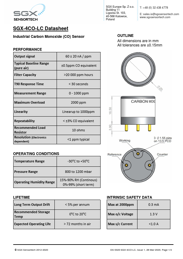 SGX-4CO-LC Datasheet Preview