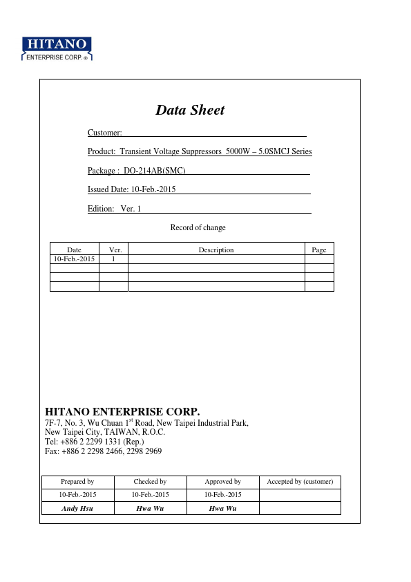 5.0SMCJ190CA