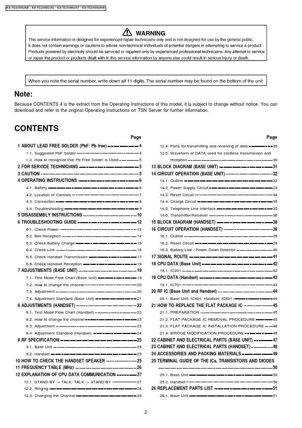 KX-TC2106UAW