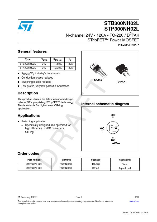 STP300NH02L