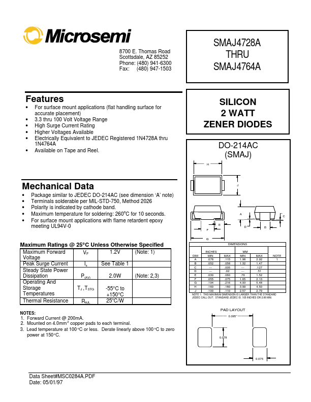 SMAJ4763A