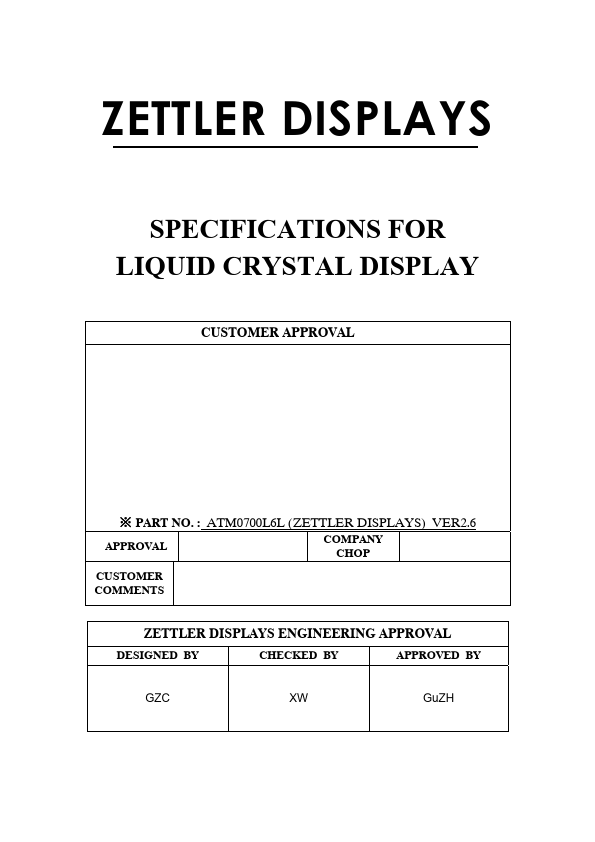ATM0700L6L Datasheet Preview