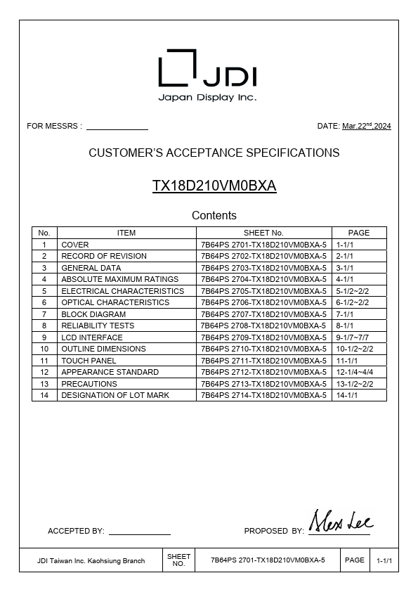 TX18D210VM0BXA Datasheet Preview