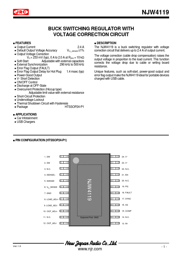 NJW4119 Datasheet Preview