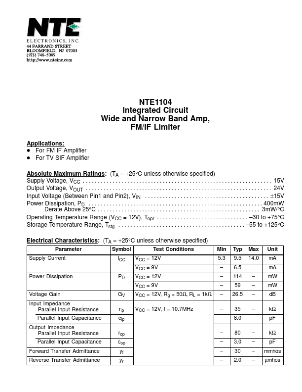 NTE1104