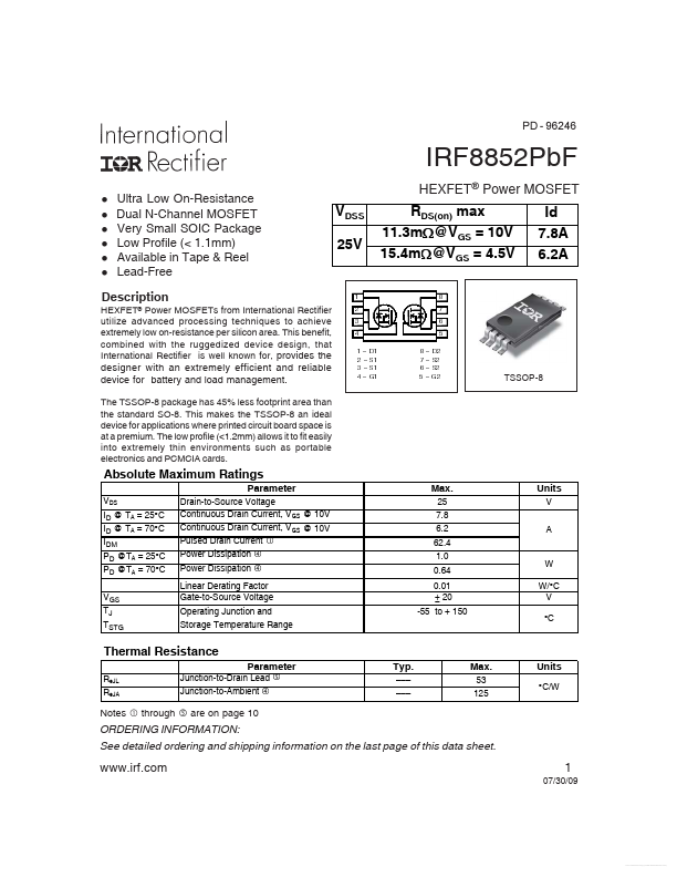 IRF8852PBF