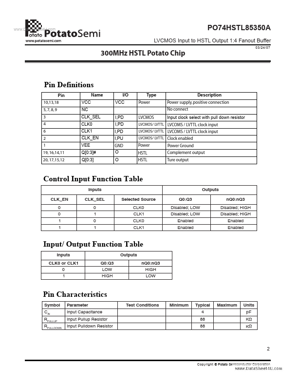 PO74HSTL85350A