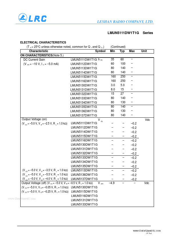 LMUN5114DW1T1G