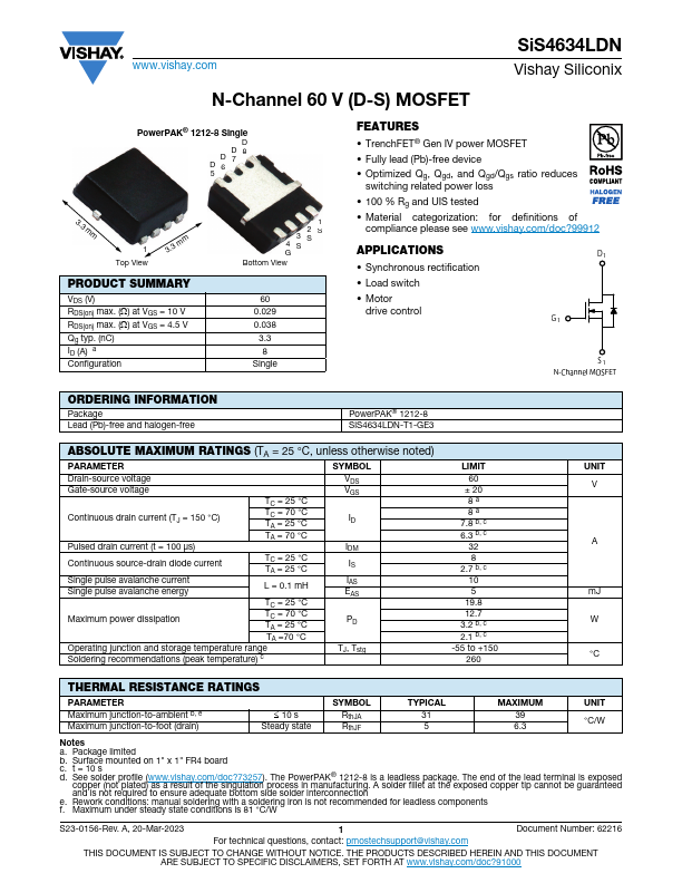 SiS4634LDN Datasheet Preview
