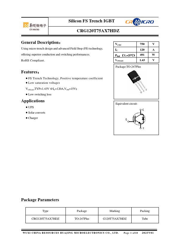 CRG120T75AX7HDZ Datasheet Preview