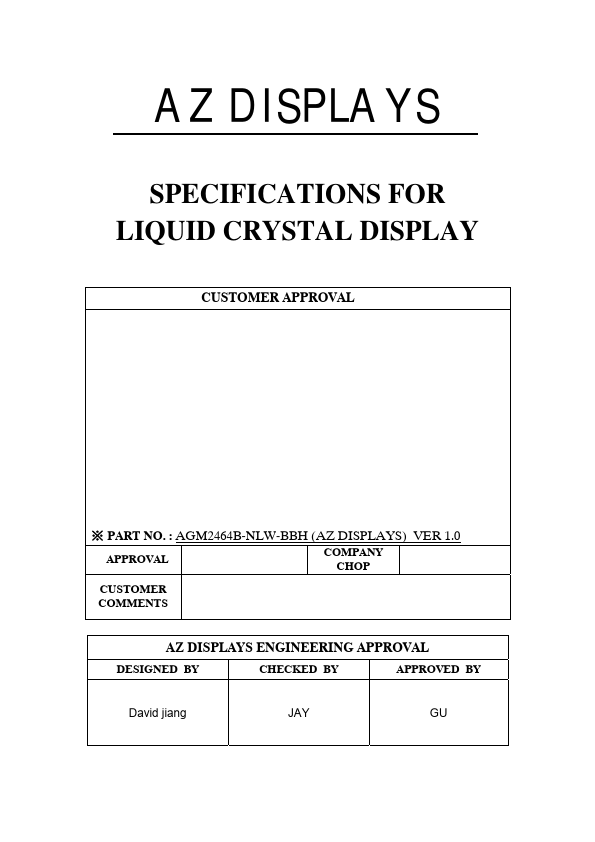 AGM2464B-NLW-BBH Datasheet Preview