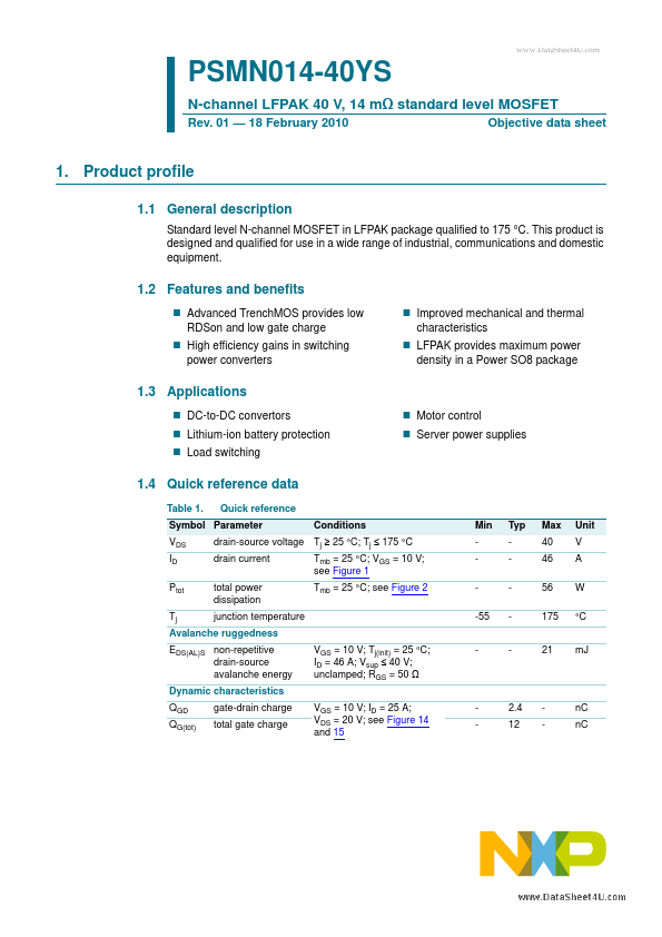 PSMN014-40YS