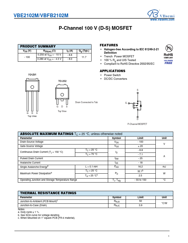 VBE2102M Datasheet Preview