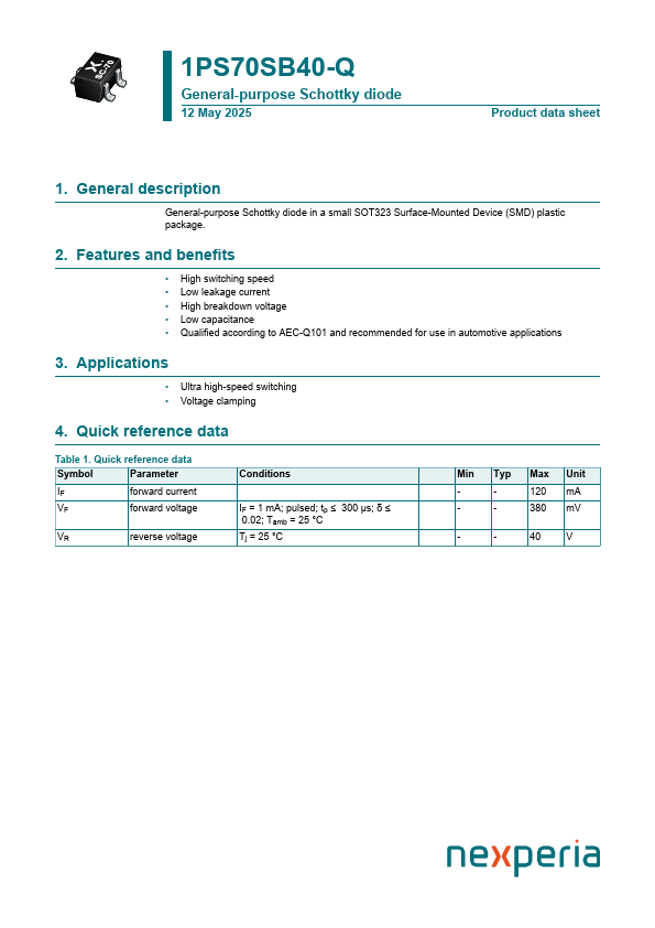 1PS70SB40-Q Datasheet Preview