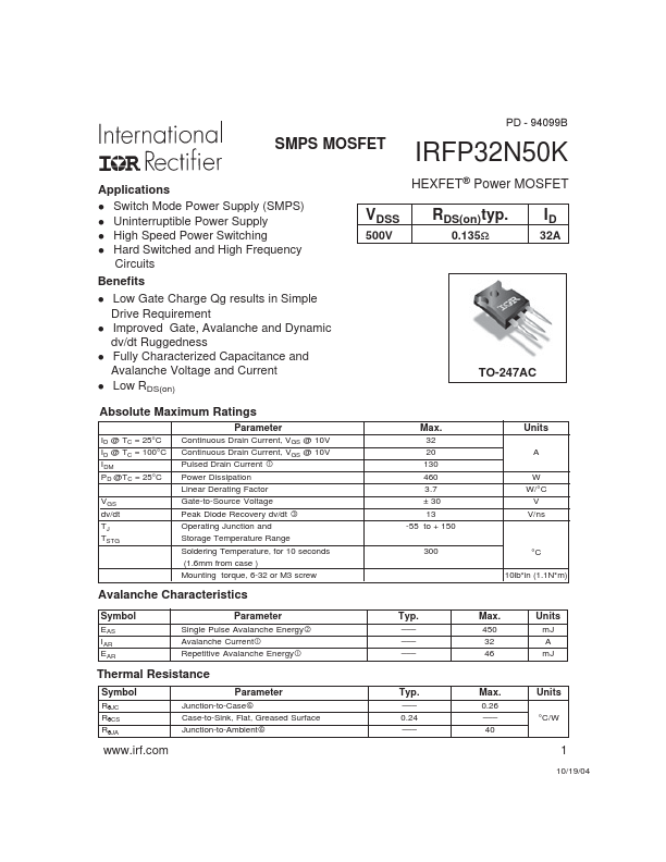 IRFP32N50K