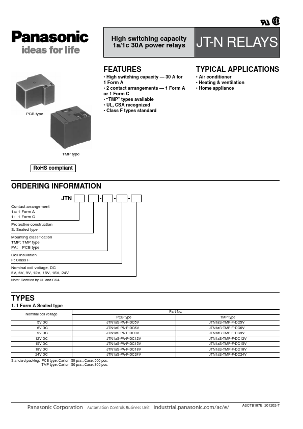 JTN1aS-TMP-F-DC24V