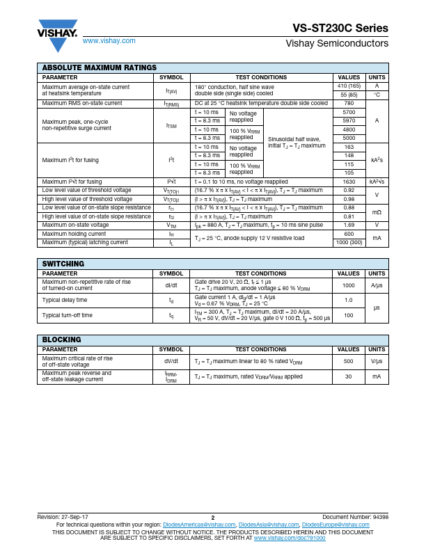 VS-ST230C12C