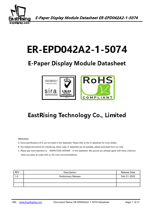 ER-EPD042A2-1-5074 Datasheet Preview