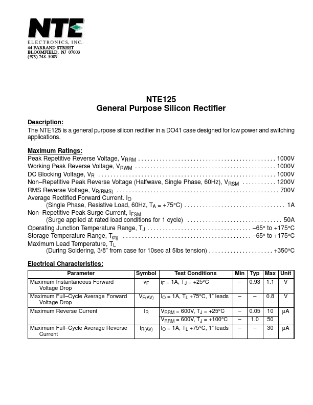 NTE125