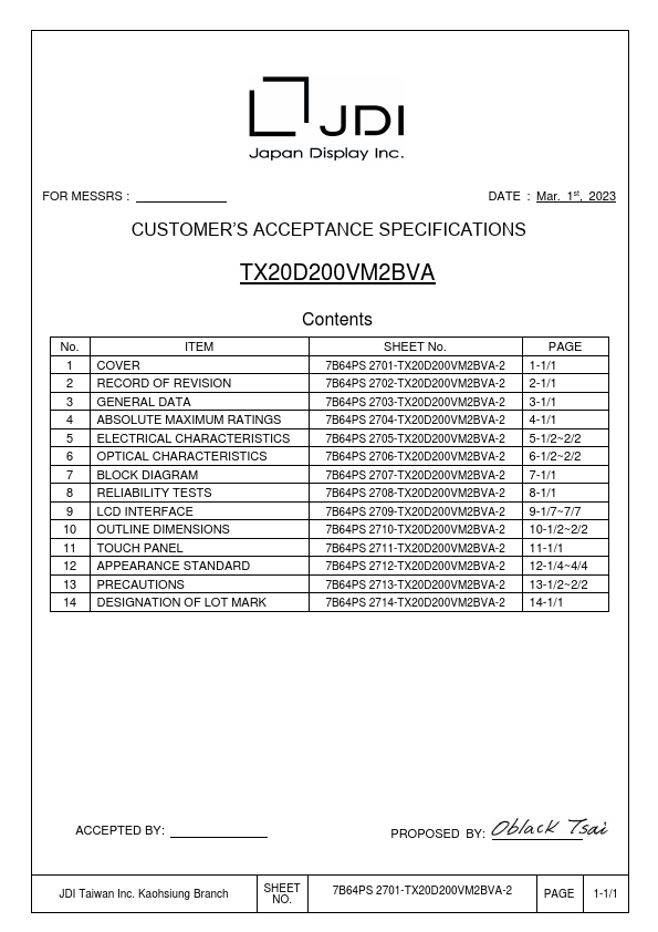 TX20D200VM2BVA Datasheet Preview