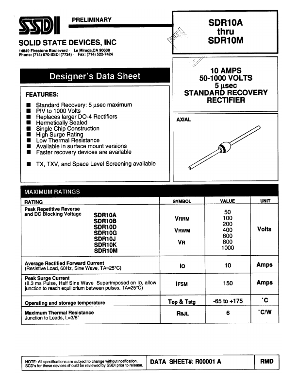 SDR10M Datasheet Preview
