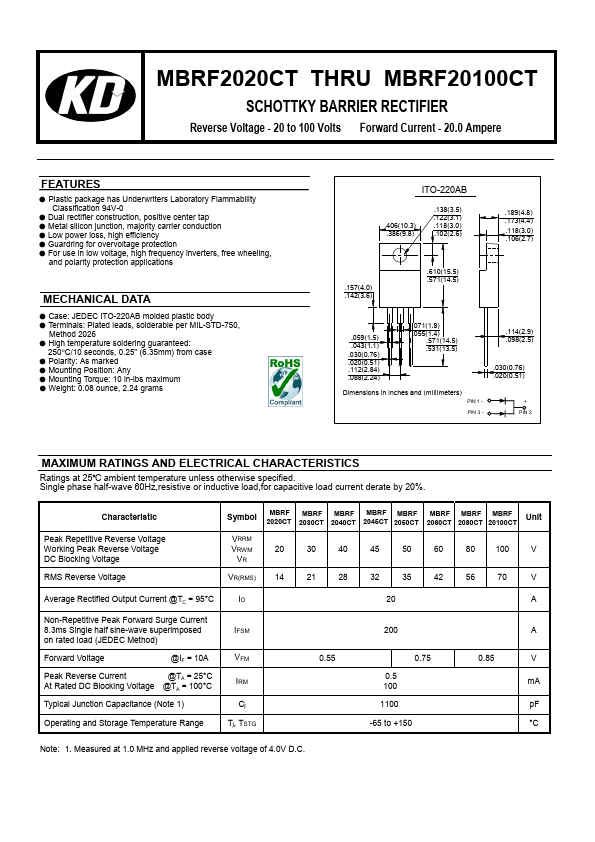 MBRF2045CT