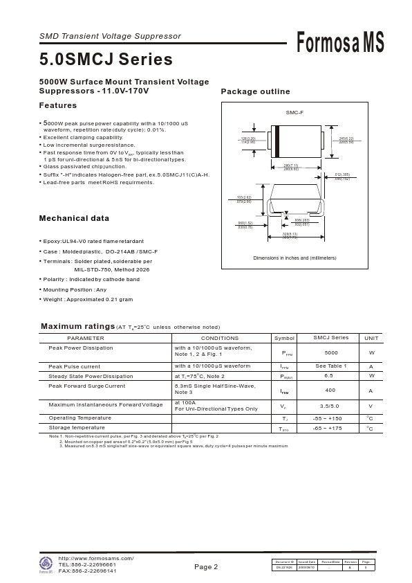 5.0SMCJ70CA