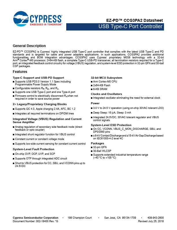 CCG3PA2 Datasheet Preview