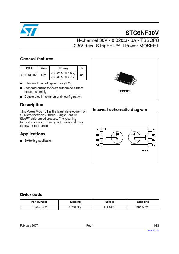 STC6NF30V