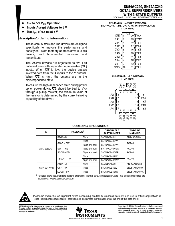 SN74AC240DW