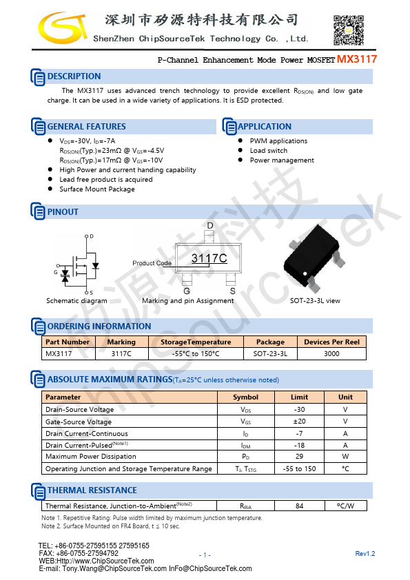 MX3117 Datasheet Preview