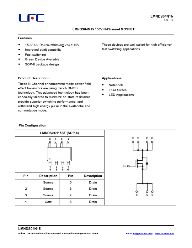 LMNDS04N15 Datasheet Preview