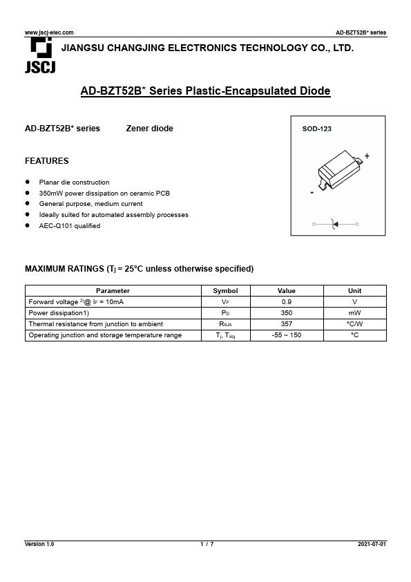 AD-BZT52B6V2 Datasheet Preview