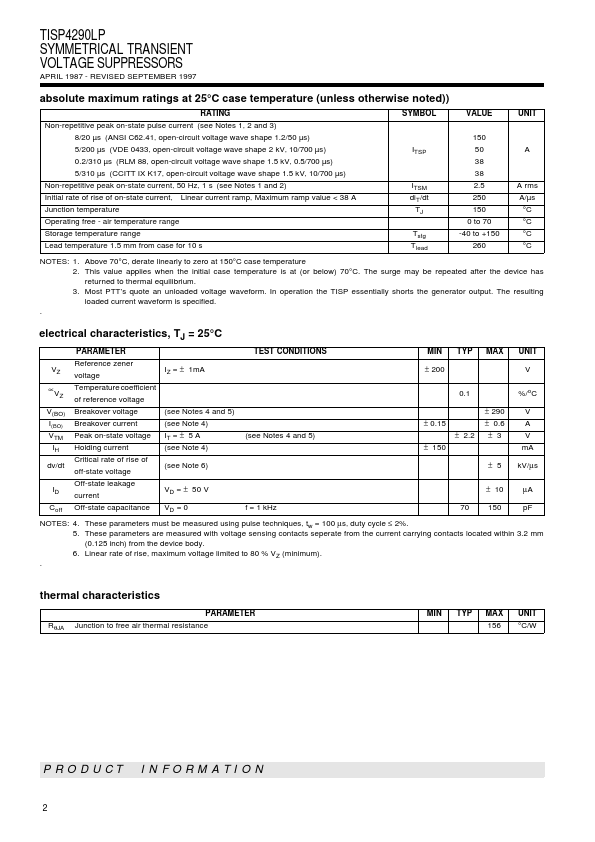 TISP4290LP