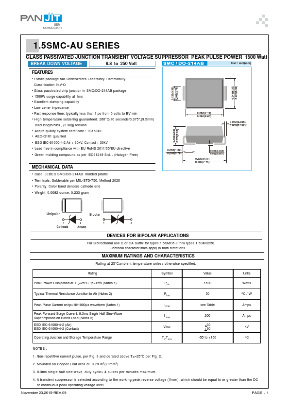 1.5SMC18C-AU