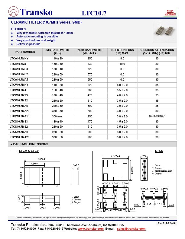 LTCV10.7MJ