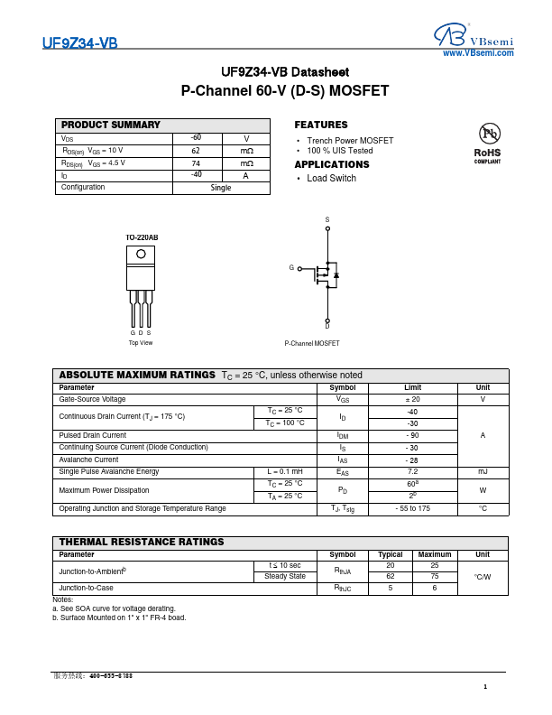 UF9Z34 Datasheet Preview