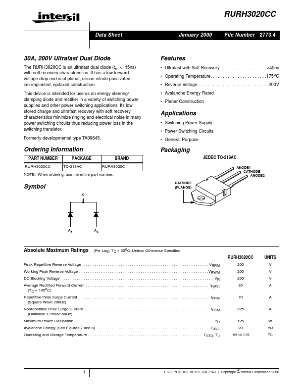 RURH3020CC