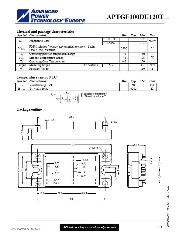 APTGF100DU120T