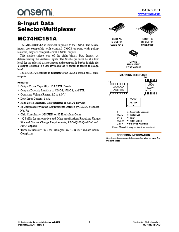 MC74HC151A