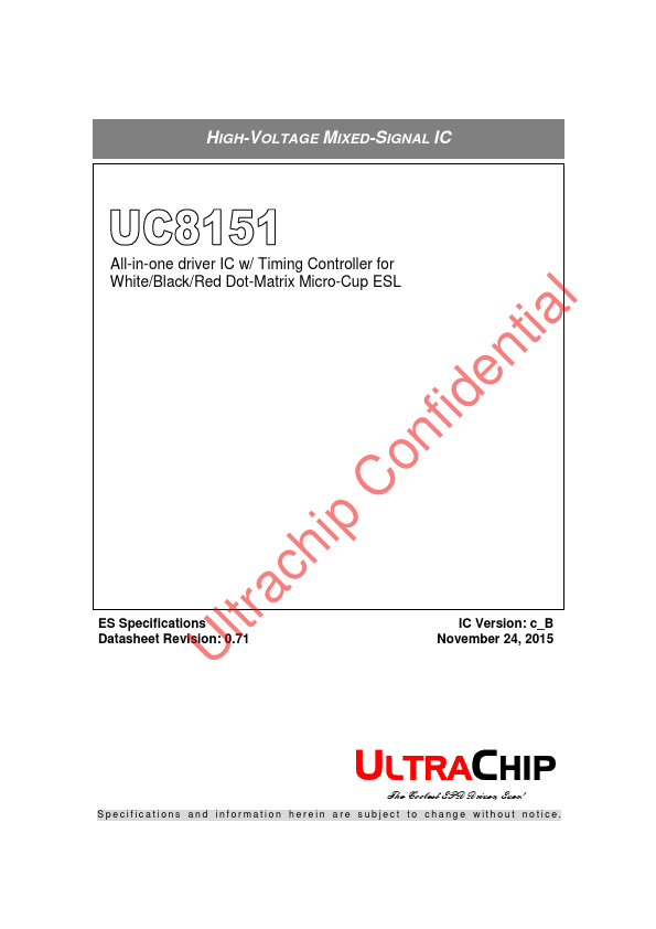 UC8151 Datasheet Preview