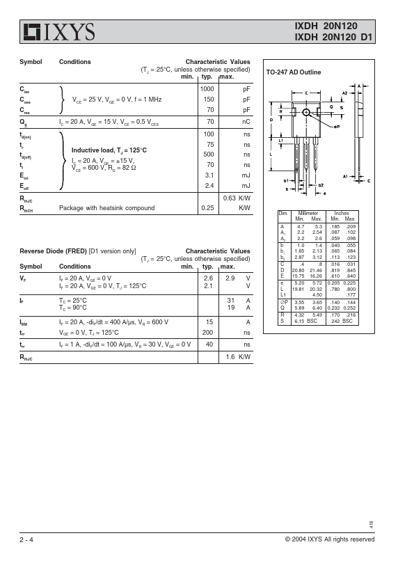 IXDH20N120D1