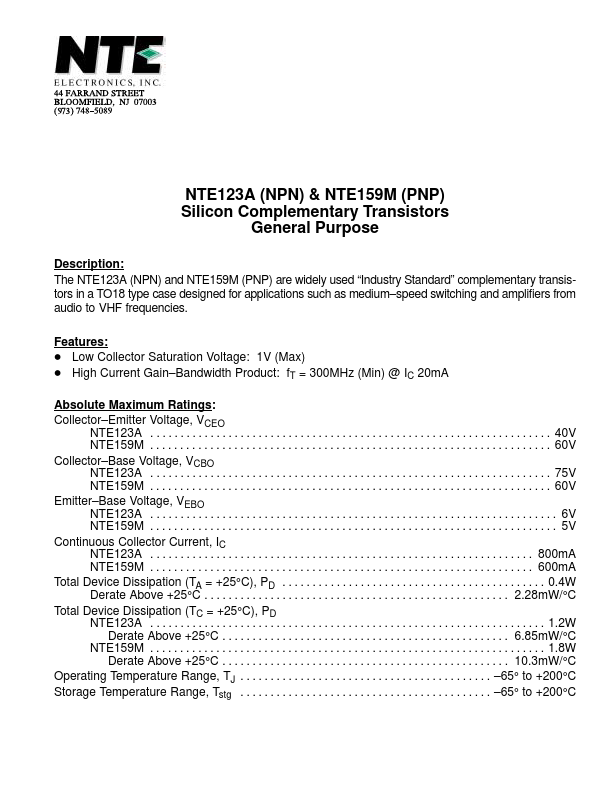 NTE123A