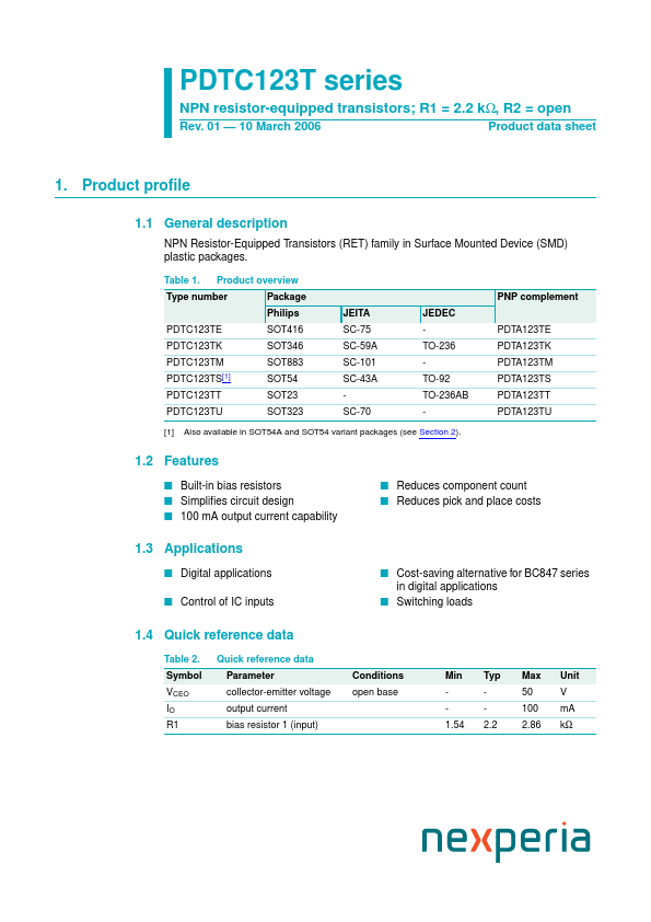 PDTC123TU