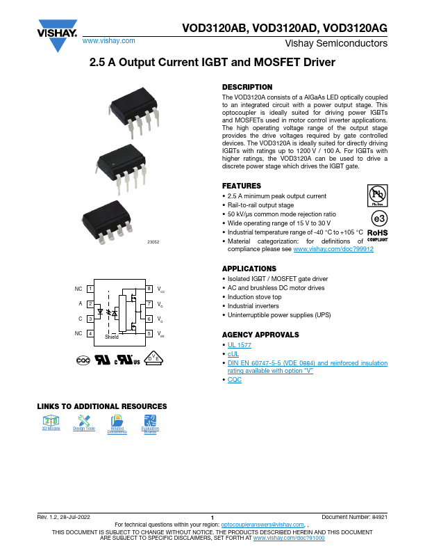 VOD3120AB Datasheet Preview