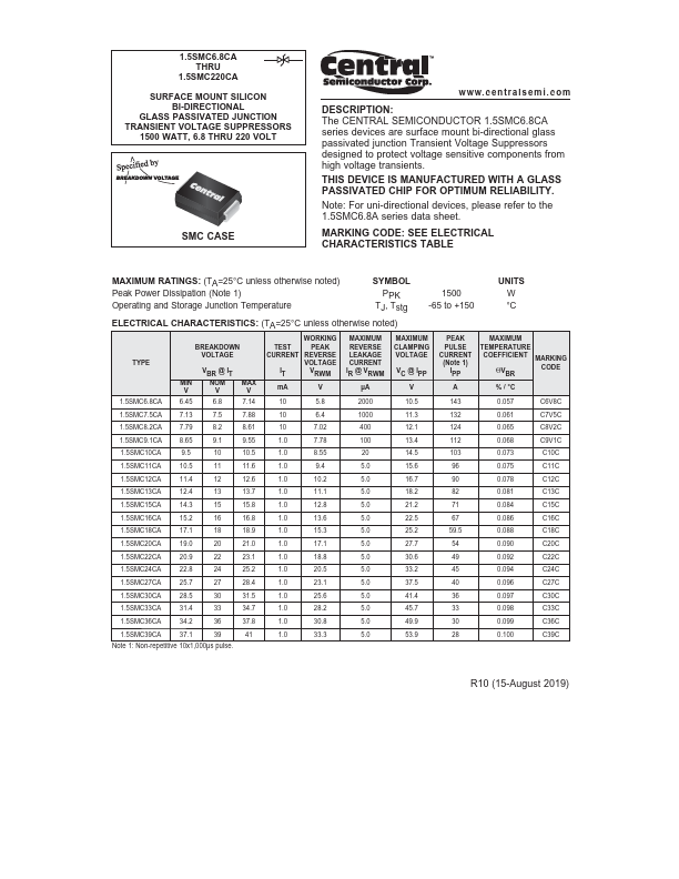 1.5SMC13CA